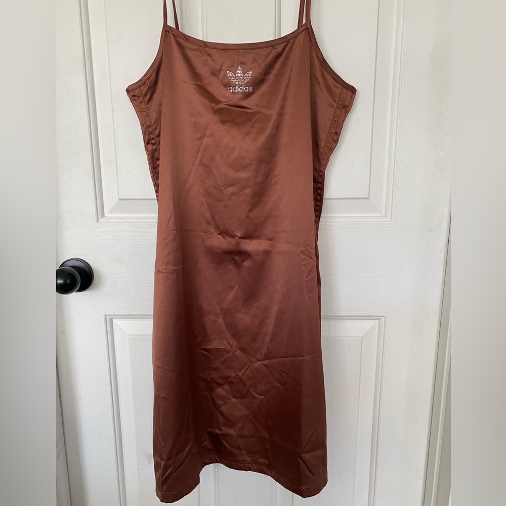 Brown Satin Adidas dress